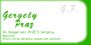 gergely praz business card